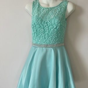 teal dress